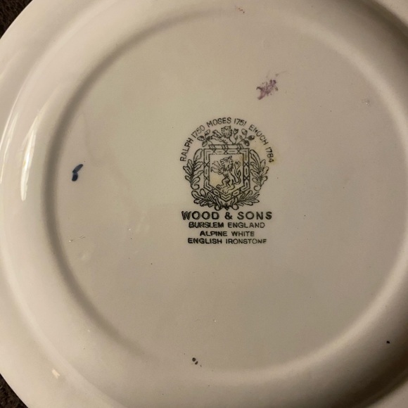 Pretty Decorative plate 9” - Wood & Sons English Ironstone - Picture 2 of 4